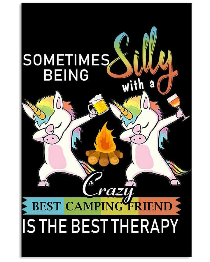 Something Being Silly With A Crazy Friend Gift For Unicorn Lovers Vertical Poster