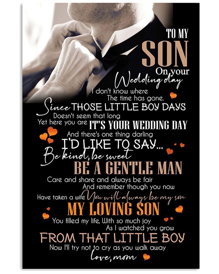 Lovely Message For Wedding Day From Mom Gifts For Sons Vertical Poster