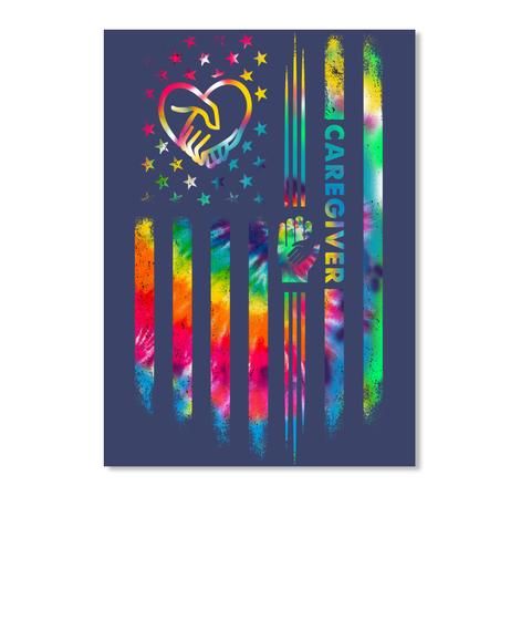 Caregiver Colorful Heart Design Peel & Stick Poster
