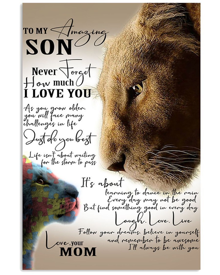 Laugh Love Live Meaningful Gifts To My Amazing Son For Family Vertical Poster