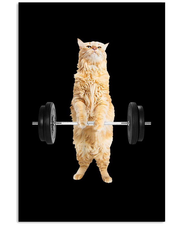 Cat Deadlift Powerlifting Trending For Weightlifting Lovers Vertical Poster