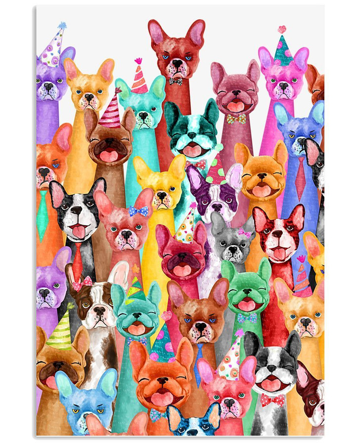 Funny Frenchie Multi Gifts For Dog Lovers Vertical Poster