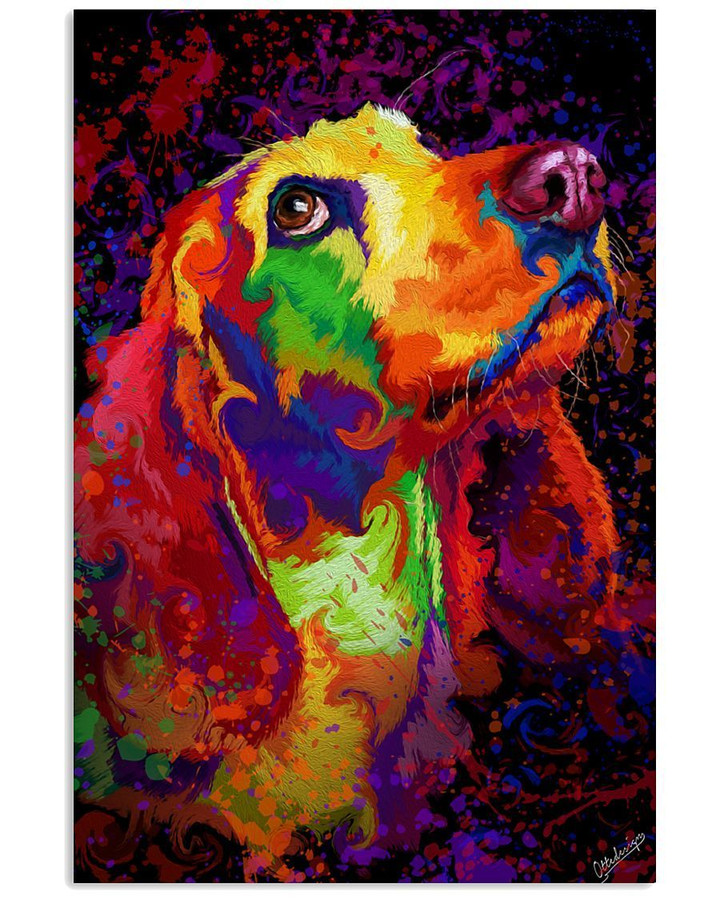 Basset Hound Water Color Unique Custom Design For Dog Lovers Vertical Poster