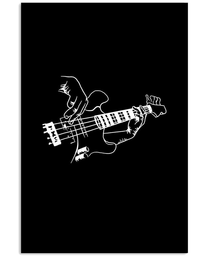 Bass Guitar Player Custom Design Perfect Gift For Guitarist Vertical Poster
