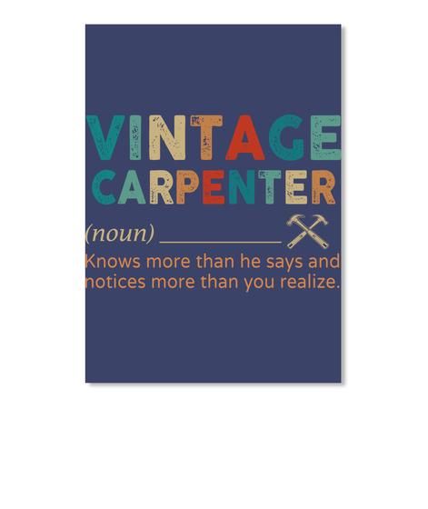 Define Of Vintage Carpenter Gifts Peel & Stick Poster