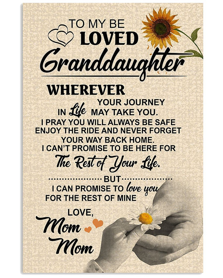 Meaningful Messages For Beloved Granddaughter Vertical Poster