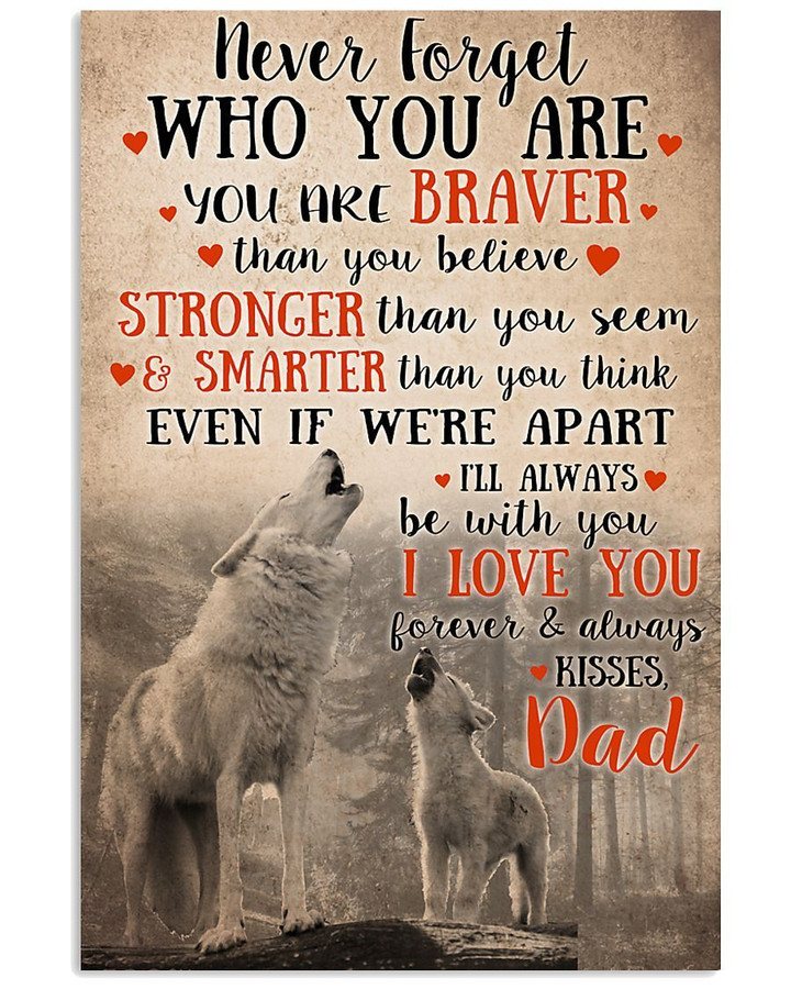 To My Daughter I Love You Forever And Always Gifts From Dad Vertical Poster
