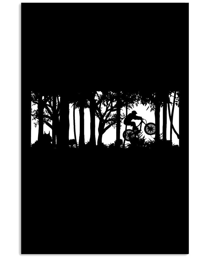 Mountain Biking In The Forest Great Gift For Mountain Biking Lovers Vertical Poster