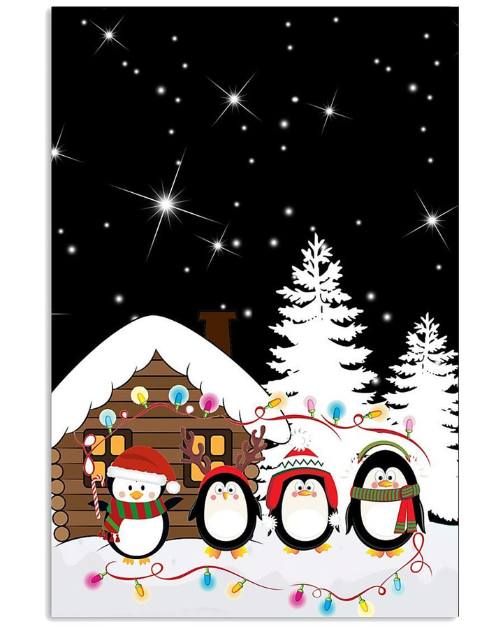 Penguin Christmas Funny Gift Vertical Poster