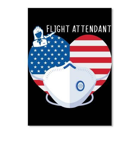 Vintage Funny Proud Flight Attendant With American Flag Gift For Friends Peel & Stick Poster
