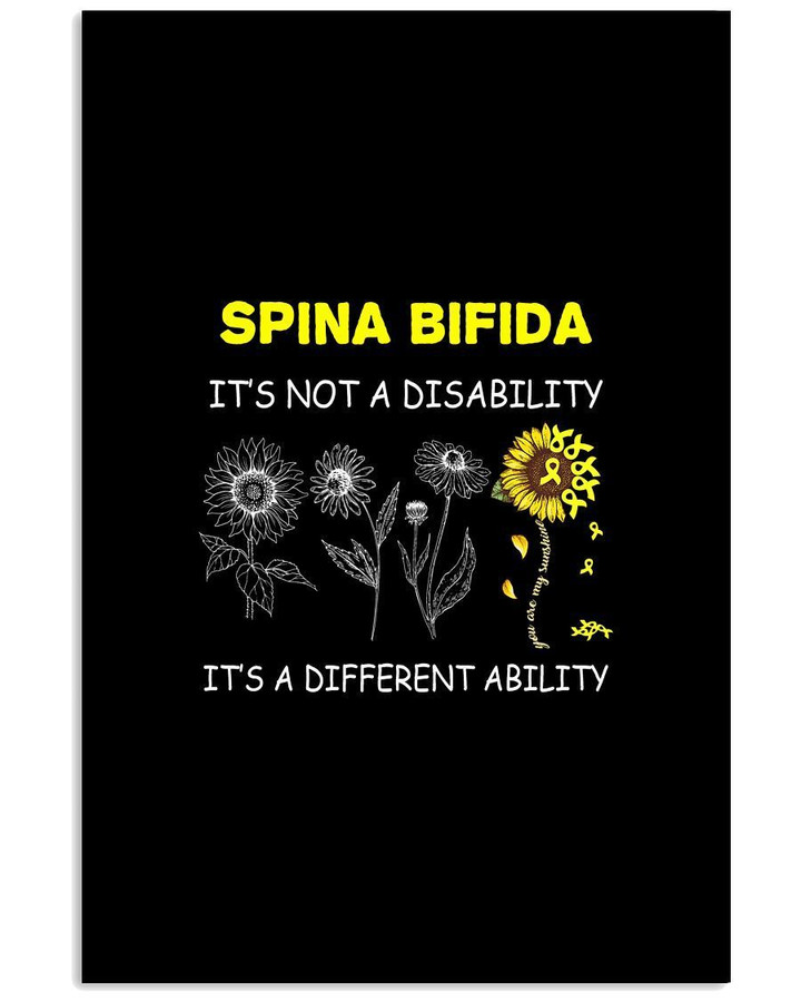 Spina Bifida It's Not A Disability It's A Different Ability Custom Design Gifts Vertical Poster