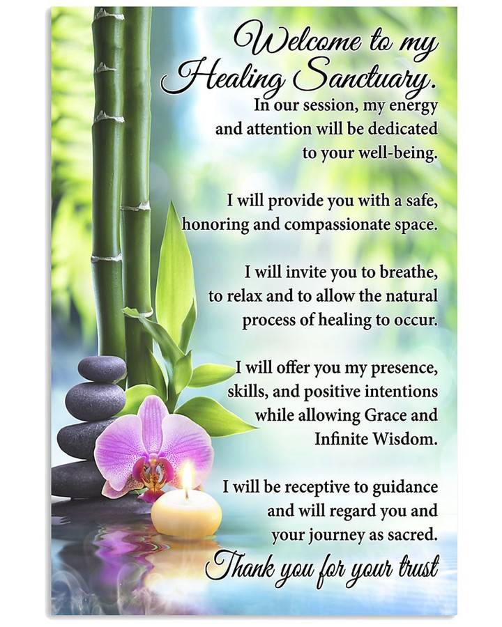 Welcome To My Healing Sanduary Special Custom Design Vertical Poster