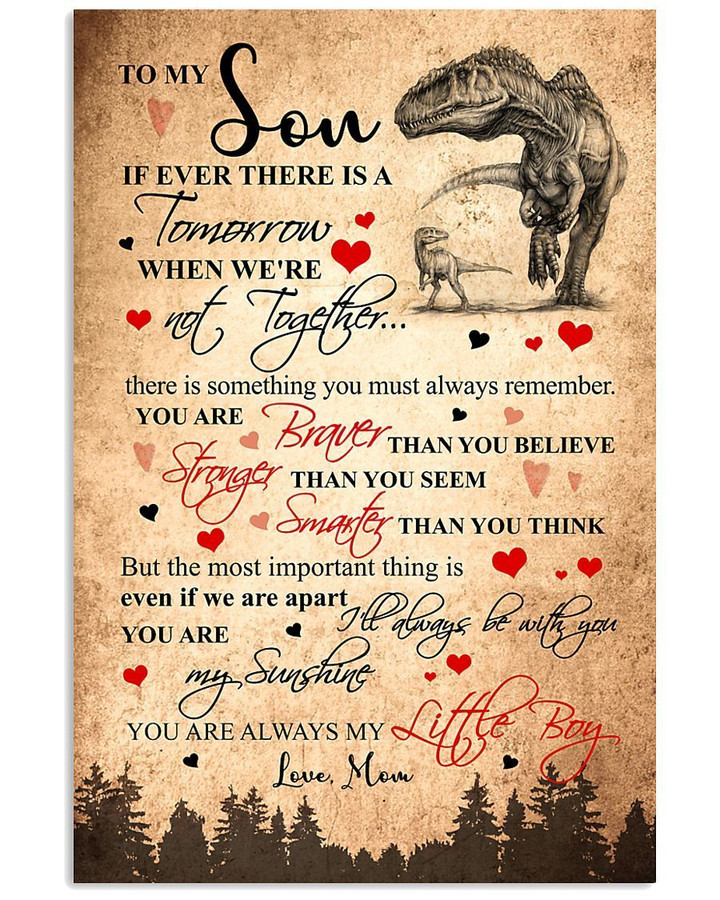 To My Son You Are Always My Little Boy Custom Design Vertical Poster