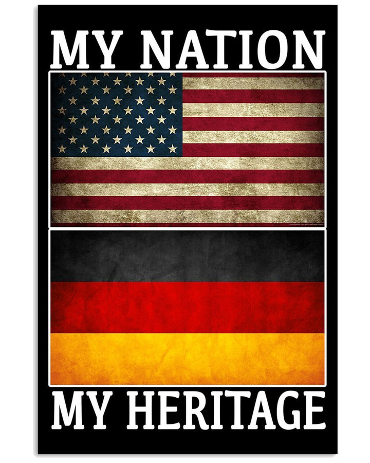 My Nation My Heritage Retro Vintage Gift For American Vertical Poster