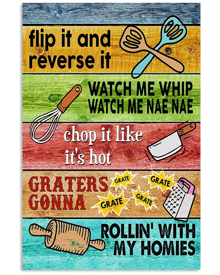 Rollin' With My Homies Graphic Desgin Great Gift For Baking Lovers Vertical Poster