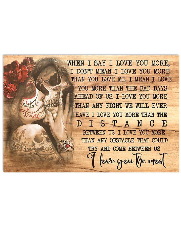 I Love You The Mom Great Gift From Wife/husband To Her/his Love Horizontal Poster