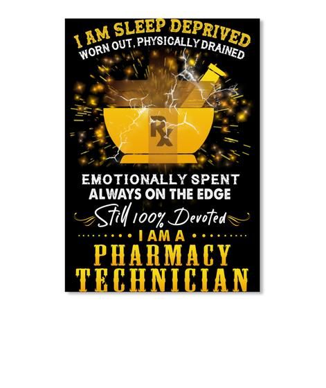 I'm A Sleep Deprived I'm A Pharmacy Technician Custom Gift For Friends Peel & Stick Poster