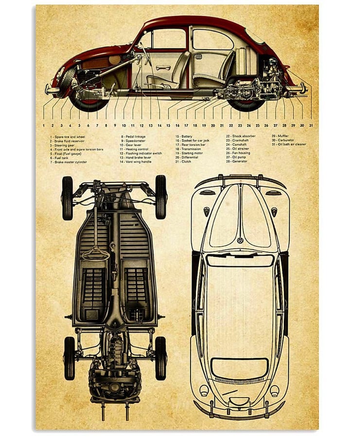Car Detail Custom Design Gifts For Car Lovers Vertical Poster