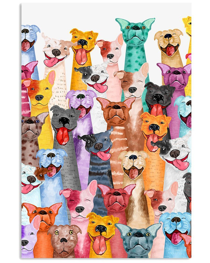 Lovely Pitbull Multi Gifts For Dog Lovers Vertical Poster