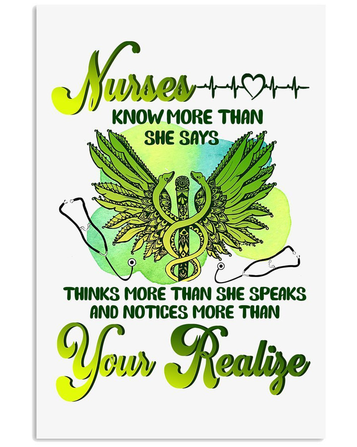 Nurse Know More Than She Says Thinks More Than She Speaks Trending Vertical Poster