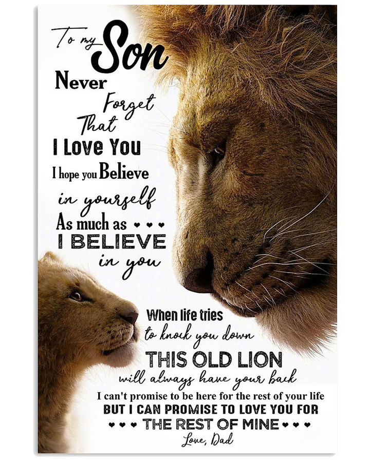 Present For Son Never Forget That I Love You For Family Vertical Poster