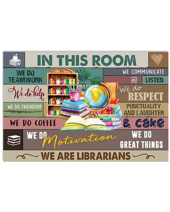 Librarian In This Room Custom Design For Book Lovers Horizontal Poster