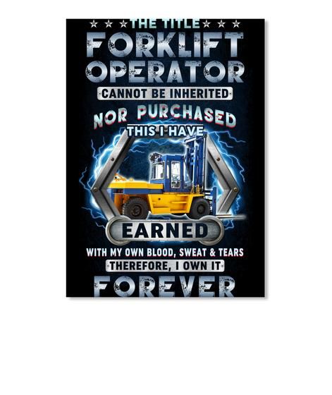 The Title Forkflit Operator Cannot Be Inherited Nor Purchased Custom Peel & Stick Poster