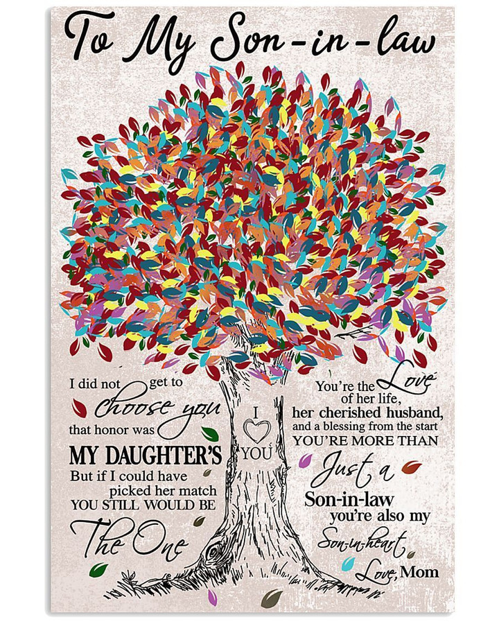 You Are Also My Son-in-heart Quote Gift For Son-in-law Vertical Poster