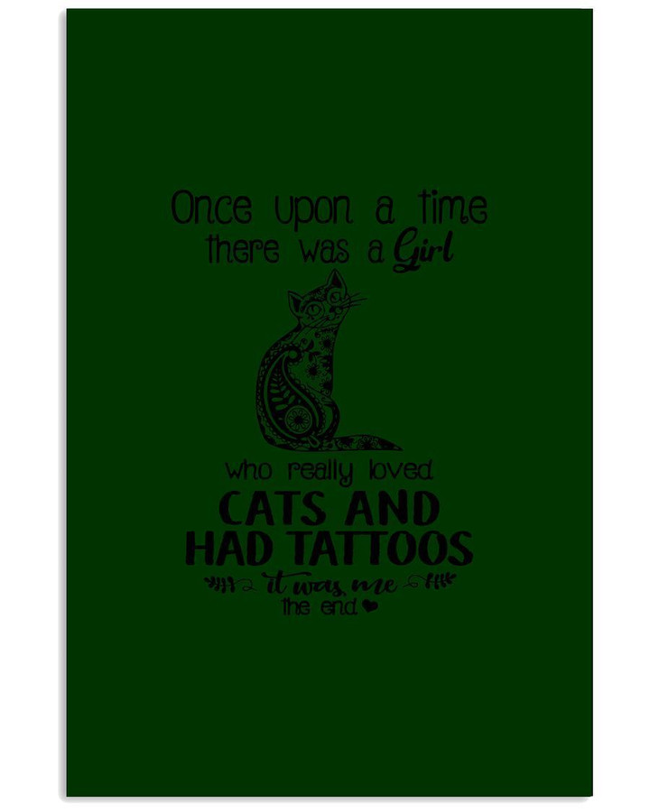There Was A Girl Loved Cats And Had Tattoos Gifts For Cat Lovers Vertical Poster