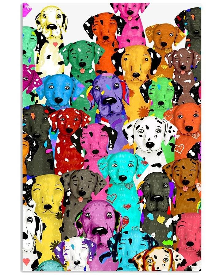 Dalmatian Tree Valentine Cutest Custom Design Gifts For Dog Lovers Vertical Poster