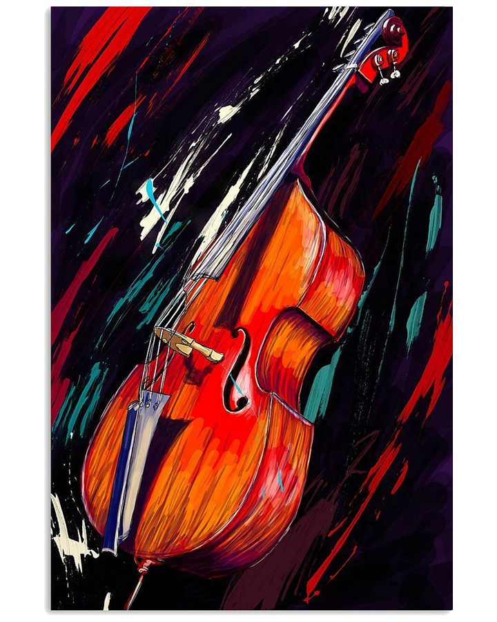 Contrabass Art Gift For Lovers Of Classical Music Vertical Poster