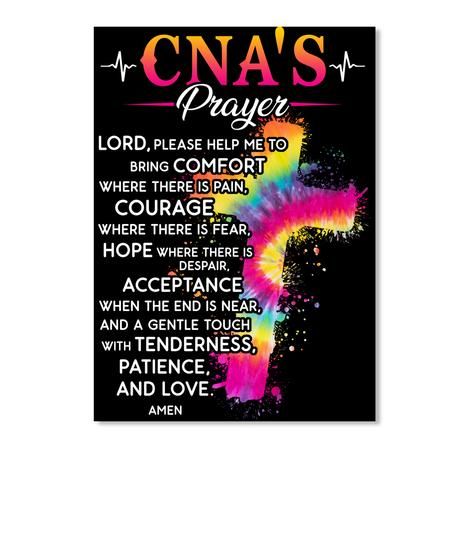 Cna's Prayer Patience And Love Special Custom Design Peel & Stick Poster