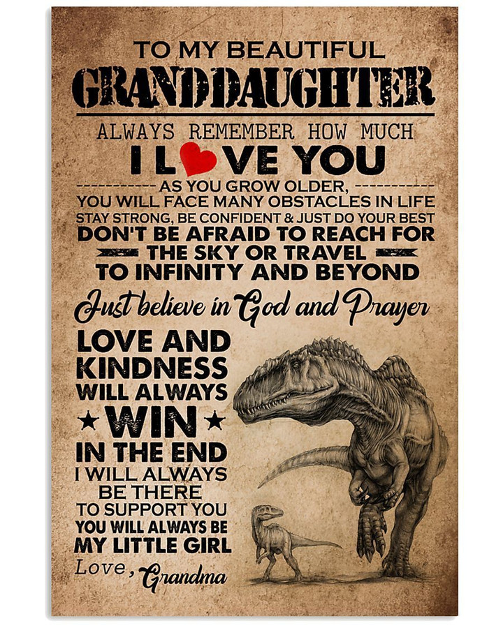 Love Message Of Grandma To Granddaughter With Love For Family Vertical Poster