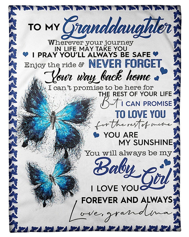 Gift For Granddaughter I Love You Forever And Always Sherpa Fleece Blanket