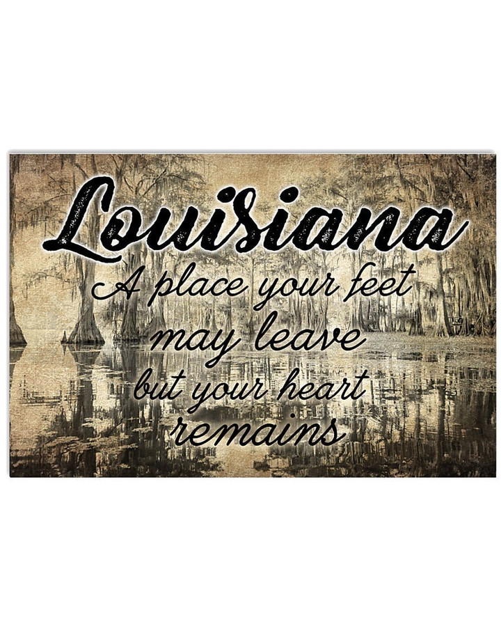 Louisiana Your Heart Remains Trending For Personalized Nation Gift Horizontal Poster
