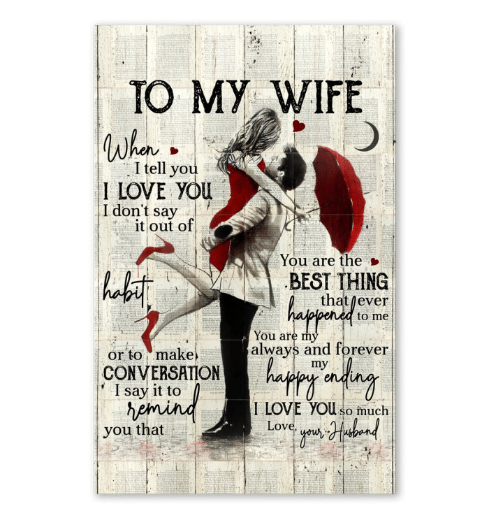 You Are Always And Forever My Happy Ending Giving Wife Vertical Poster