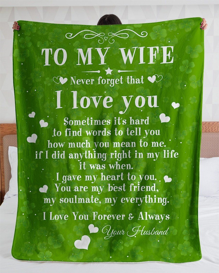 Green Husband Gift For Wife You Are My Best Friend Sherpa Fleece Blanket Sherpa Blanket