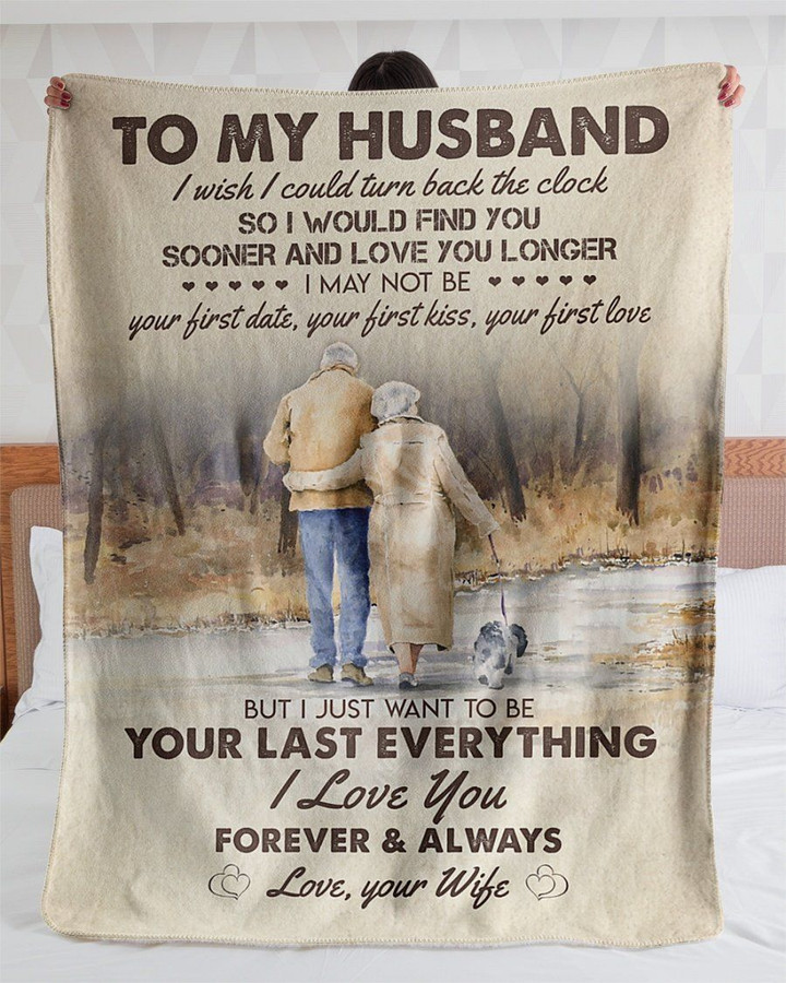 Old Age Your Last Everything Gift For Husband Sherpa Fleece Blanket Sherpa Blanket