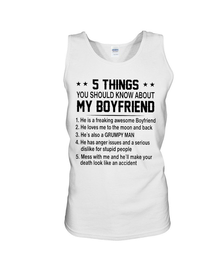 5 Things You Should Know About My Boyfriend Unisex Tank Top