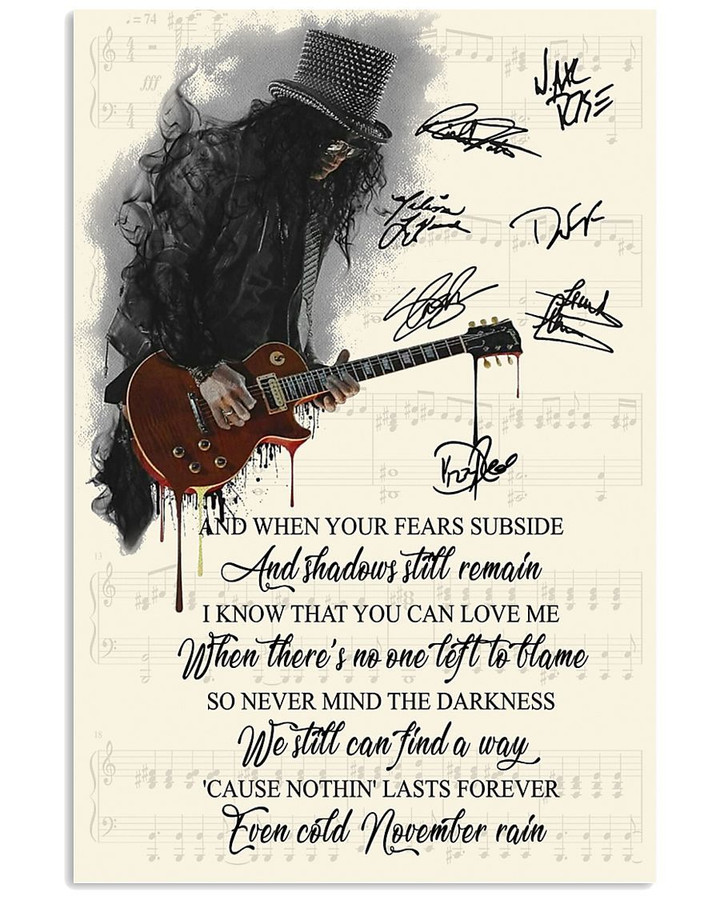 Gun N' Roses November Rain Design Special Gift For Fans Vertical Poster