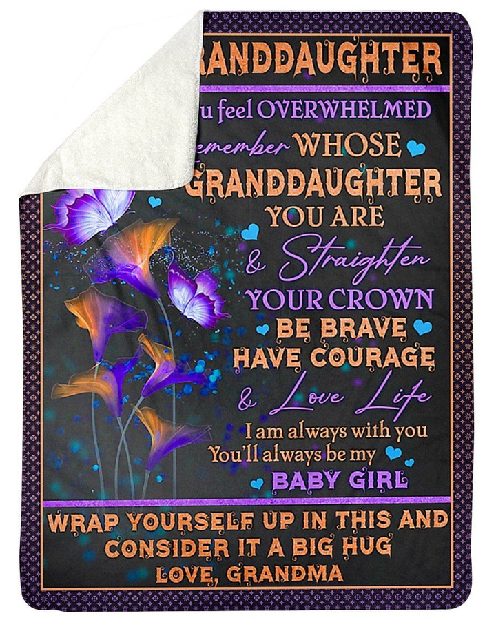 I'm Always Love You Grandma To Granddaughter Sherpa Fleece Blanket Sherpa Blanket