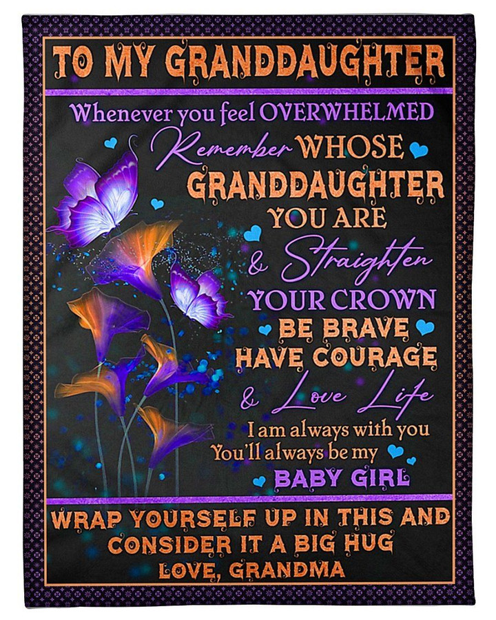 I'm Always Love You Grandma To Granddaughter Sherpa Fleece Blanket Sherpa Blanket