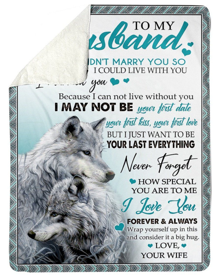 Wolf Never Forget How Special You Are Wife Gift For Husband Sherpa Blanket