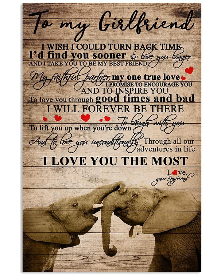 Gift For Girlfriend I'll Forever Be There Design Vertical Poster