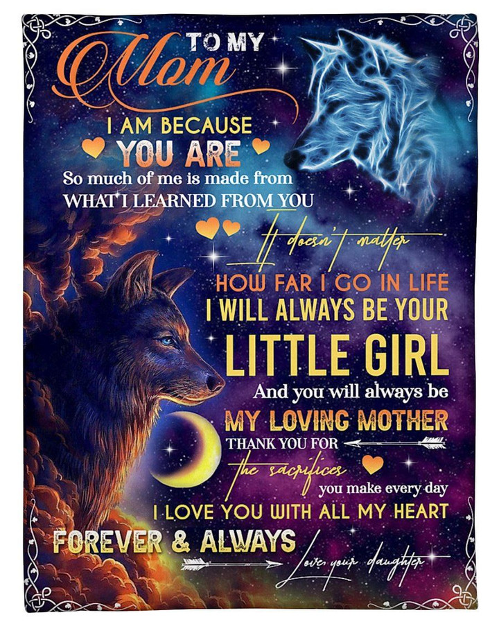 I'll Always Be Your Little Girl Great Gift For Mom From Daughter Sherpa Fleece Blanket