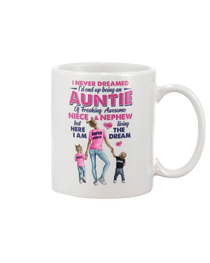 Auntie Of Freaking Awesome Niece And Nephew Gift For Family Mug
