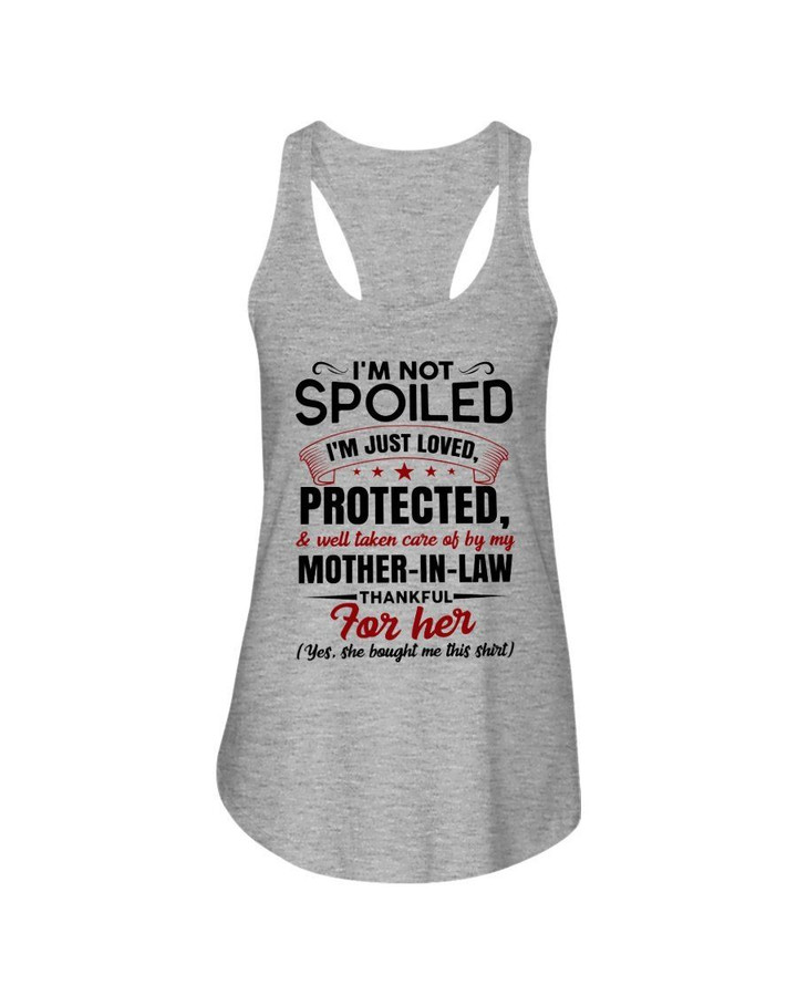 I'm Loved Protected By My Mother In Law Gift For Son In Law Ladies Flowy Tank