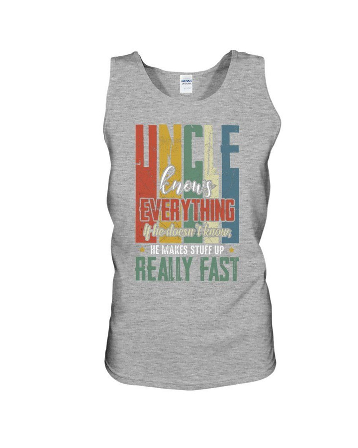 Uncle Knows Everything Vintage Design Gift For Family Unisex Tank Top