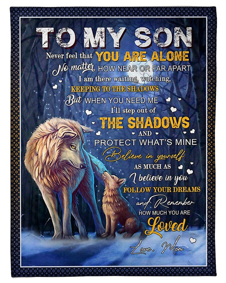 Mom Gift For Son I'll Step Out Of The Shadows And Protect What's Mine Sherpa Fleece Blanket Sherpa Blanket