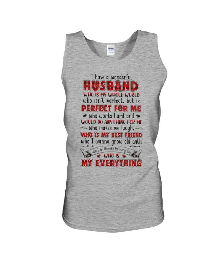 I Have A Wonderful Husband Who Is My Everything Gift For Family Unisex Tank Top